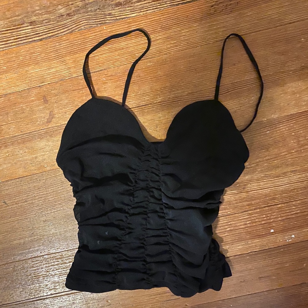 Urban Outfitters black mesh with lining cami